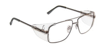 Load image into Gallery viewer, ArmouRx 3000P safety glasses in Gun stainless steel with integrated side shields

